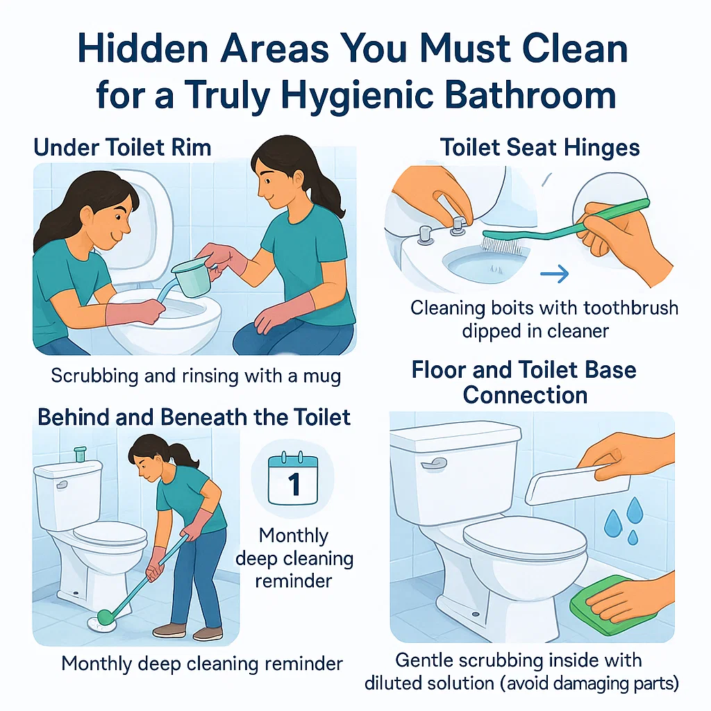 Cleaning Hidden Areas