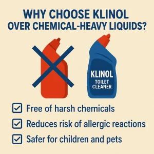 Klinol Toilet Cleaner Over Chemical-Heavy Liquids