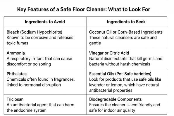 Safe Floor Cleaner Features